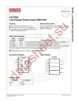 74LVX08MTC datasheet  